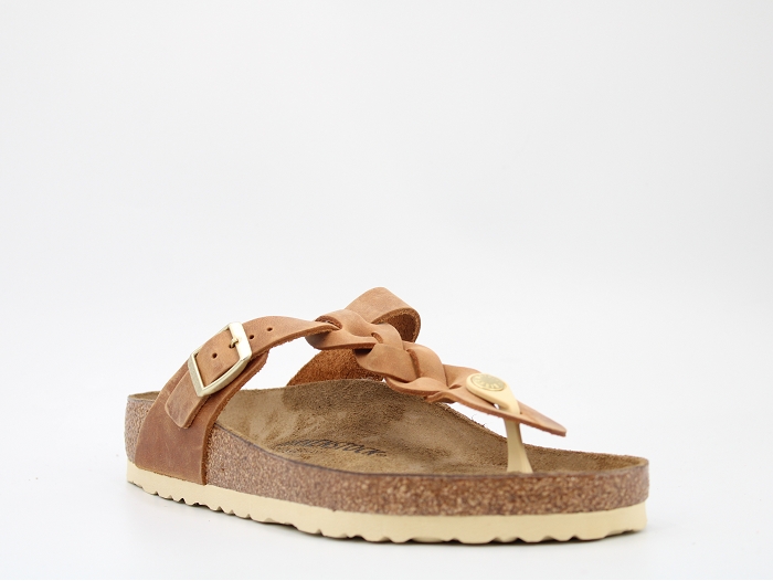 Birkenstock mule gizeh braded leoi marron2440403_2