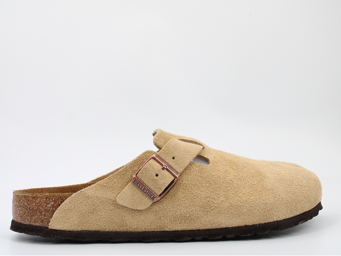 Birkenstock mule boston suede ecru