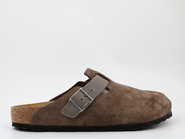 Birkenstock mule boston suede gris