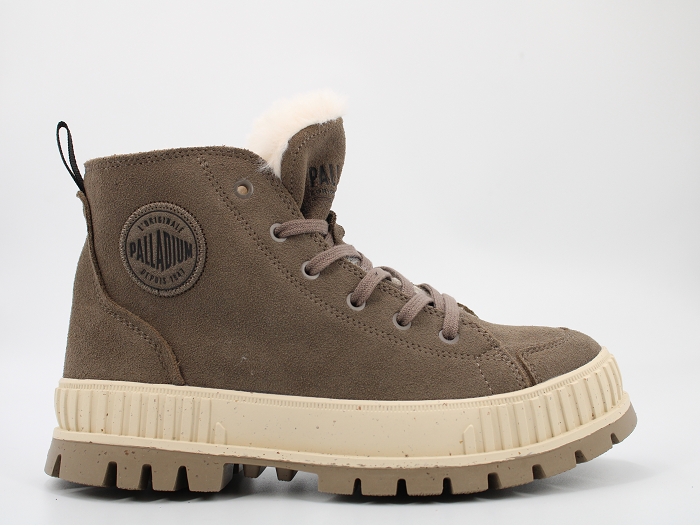 Palladium fourree pallashock zip warm gris