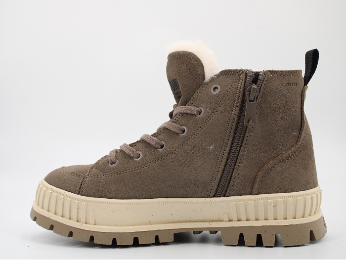 Palladium fourree pallashock zip warm gris2482402_3